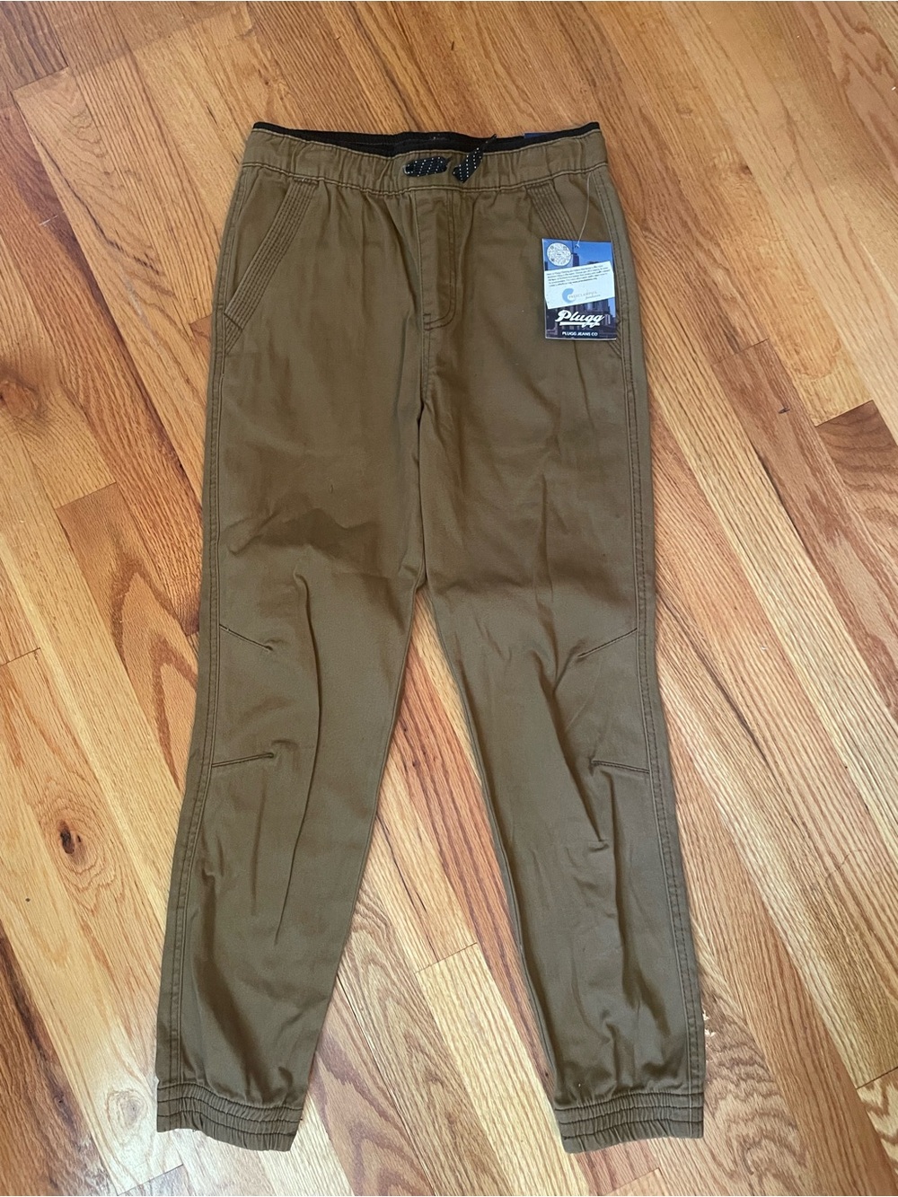 Plugg Olive Brown Kids Jogger Pants